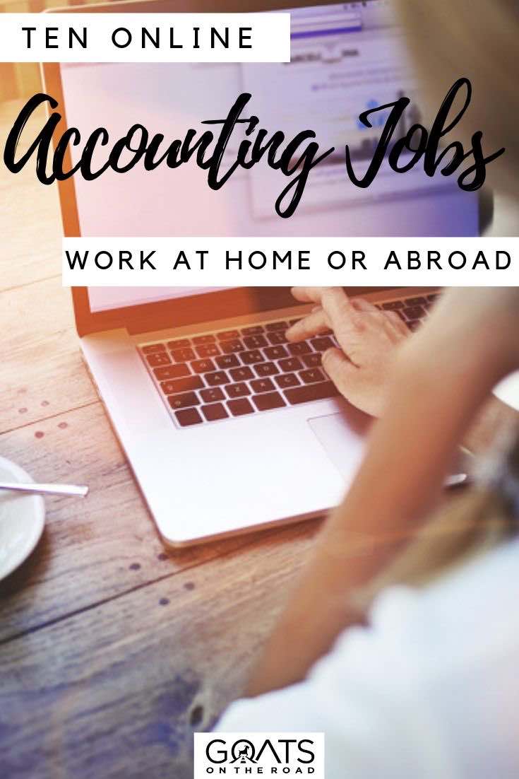 laptop with text overlay 10 online accounting jobs 