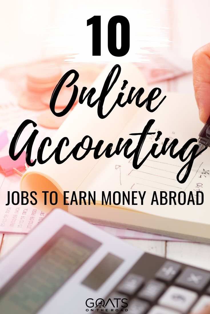 calculator with text overlay 10 online accounting jobs to earn money abroad