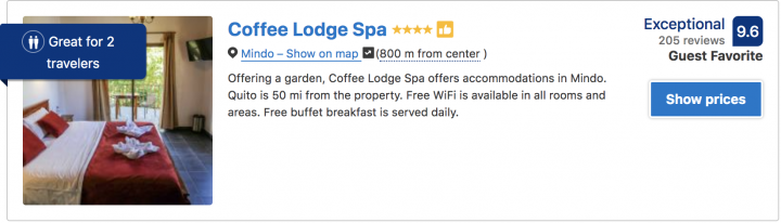 where to stay in mindo book the coffee lodge spa