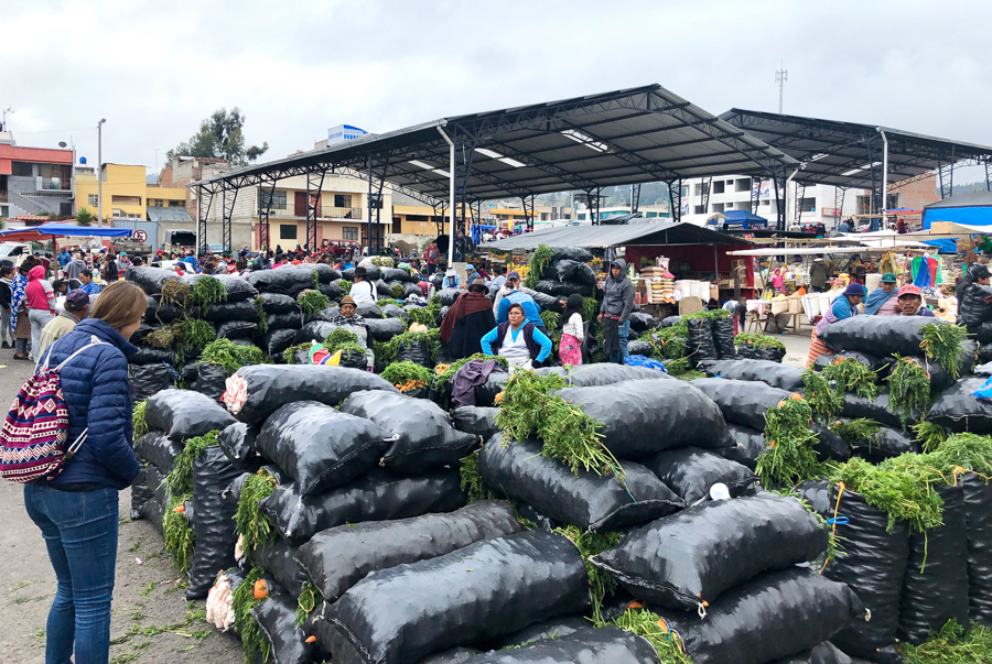 producd at the saquisili market ecuador