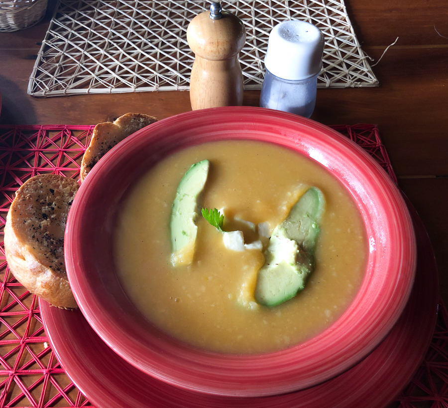 locro de papa soup in otavalo ecuador