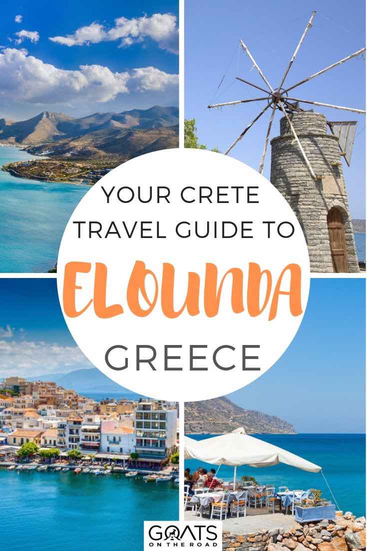 Looking for things to do, and where to stay in the Greek Islands? Elounda, in Crete is the perfect place for your vacations. With beautiful beaches, great restaurants to eat at, and great places to stay. For tips and ideas to help plan your holidays, check out our ultimate guide. | #Elounda #greece #wanderlust highlights of elounda with text overlay your Crete travel guide to elounda greece