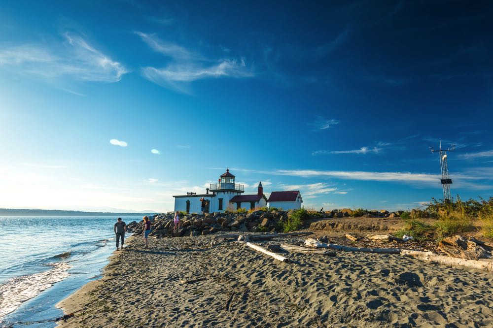 A beach in Discovery Park, Seattle