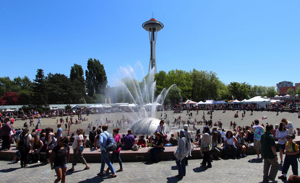 space needle in seattle on a weekend trip