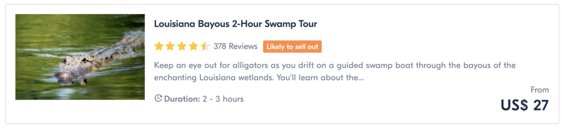 swamp tour new orleans