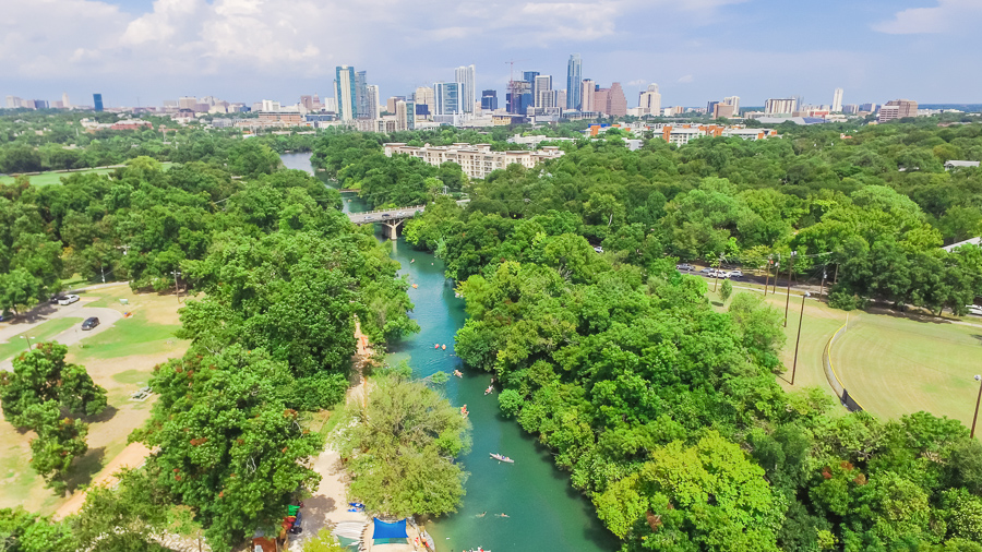 zilker park austin floating