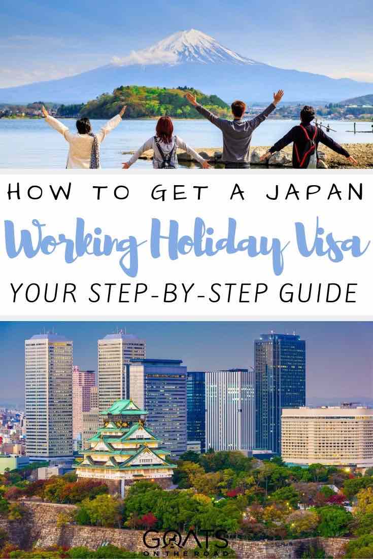 mt fuji with text overlay how to get a Japan working holiday visa