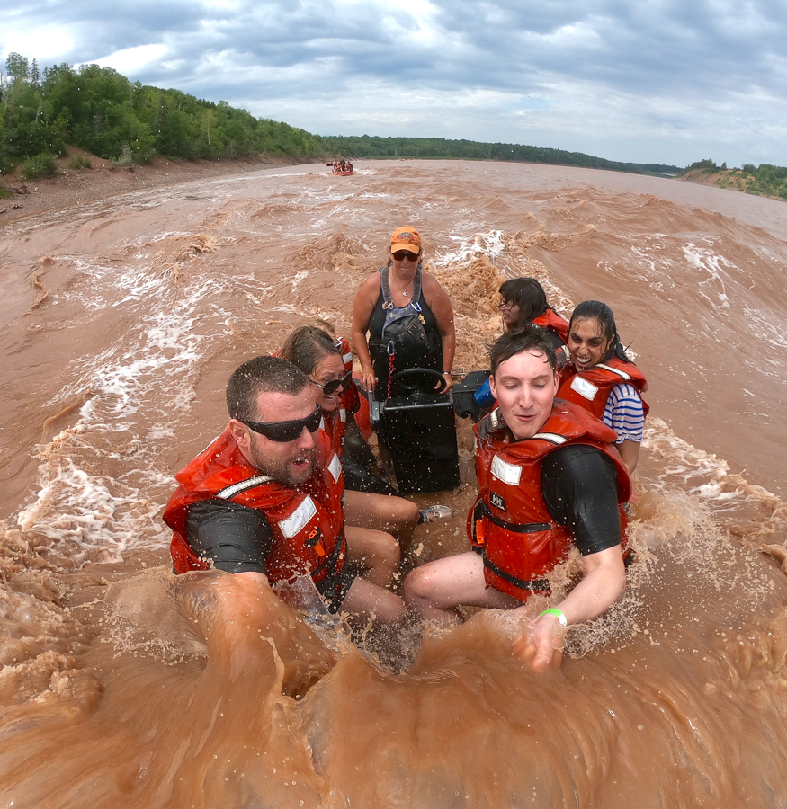 Tidal Bore rafting in one of the top things to do in Nova Scotia.