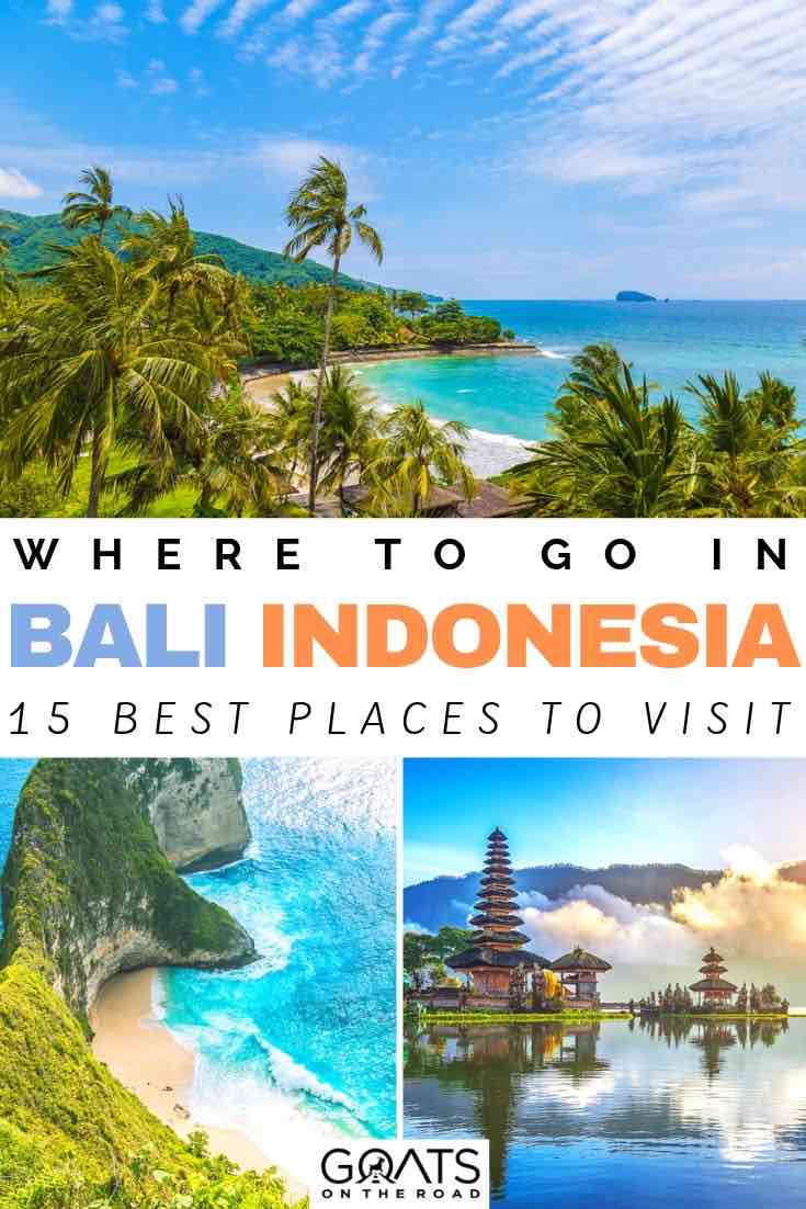 beaches in Bali with text overlay where to go in Bali indonesia