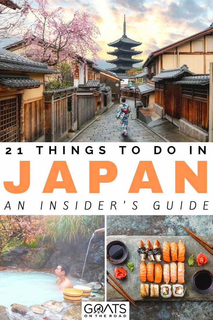 temples in Japan with text overlay 21 things to do
