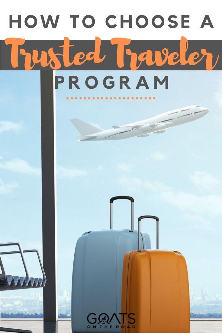 airport with text overlay how to choose a trusted traveler program