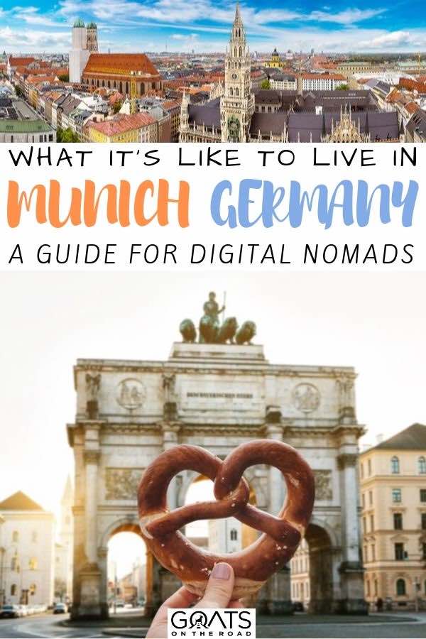 pretzel in Munich with text overlay what it's like to live in Munich germany