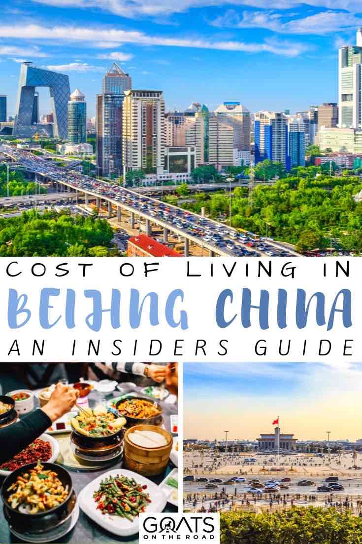 Beijing china with text overlay cost of living