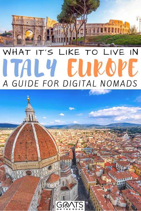 Florence with text overlay what its like to live in Italy europe