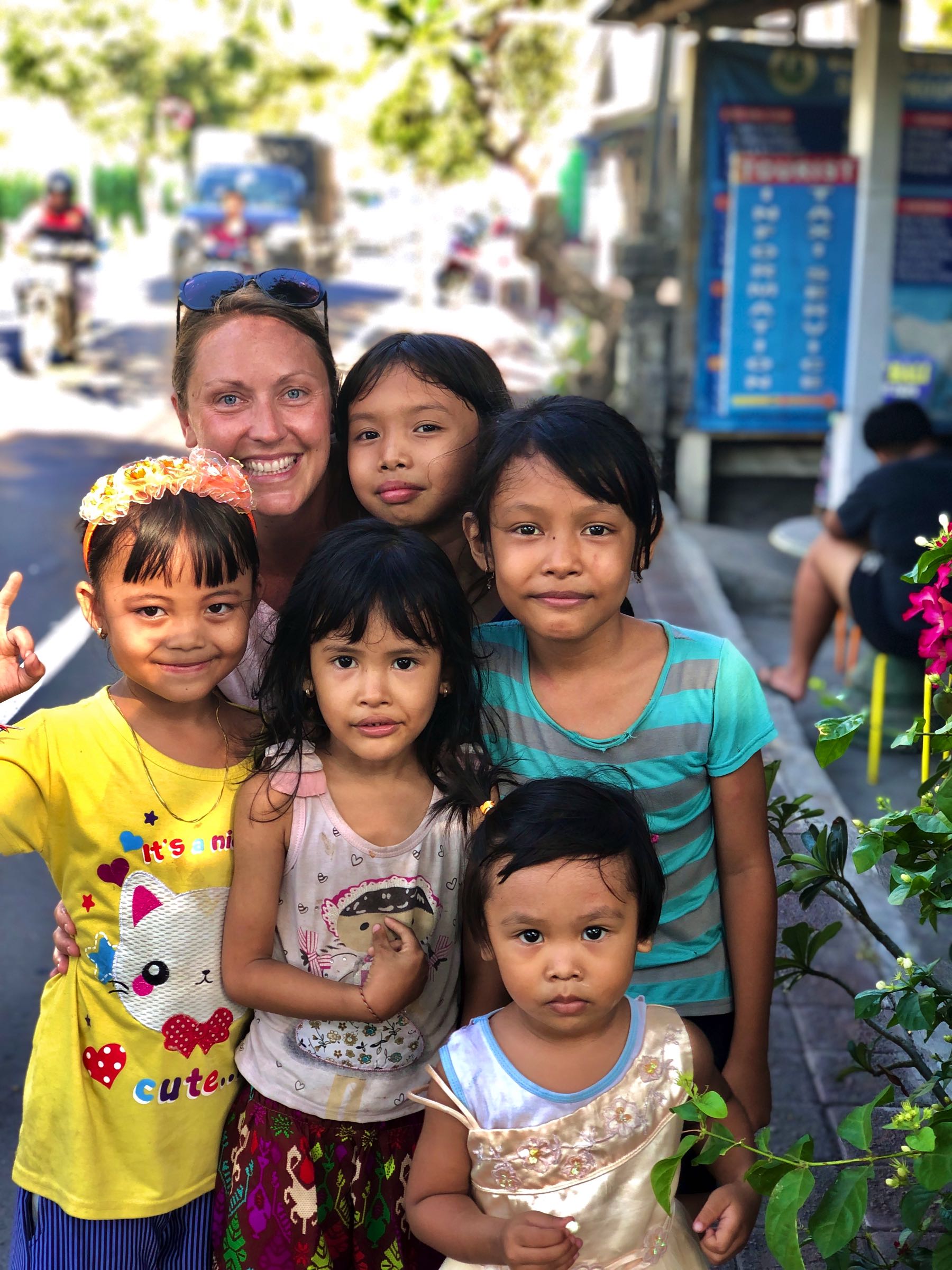 children in candidasa bali