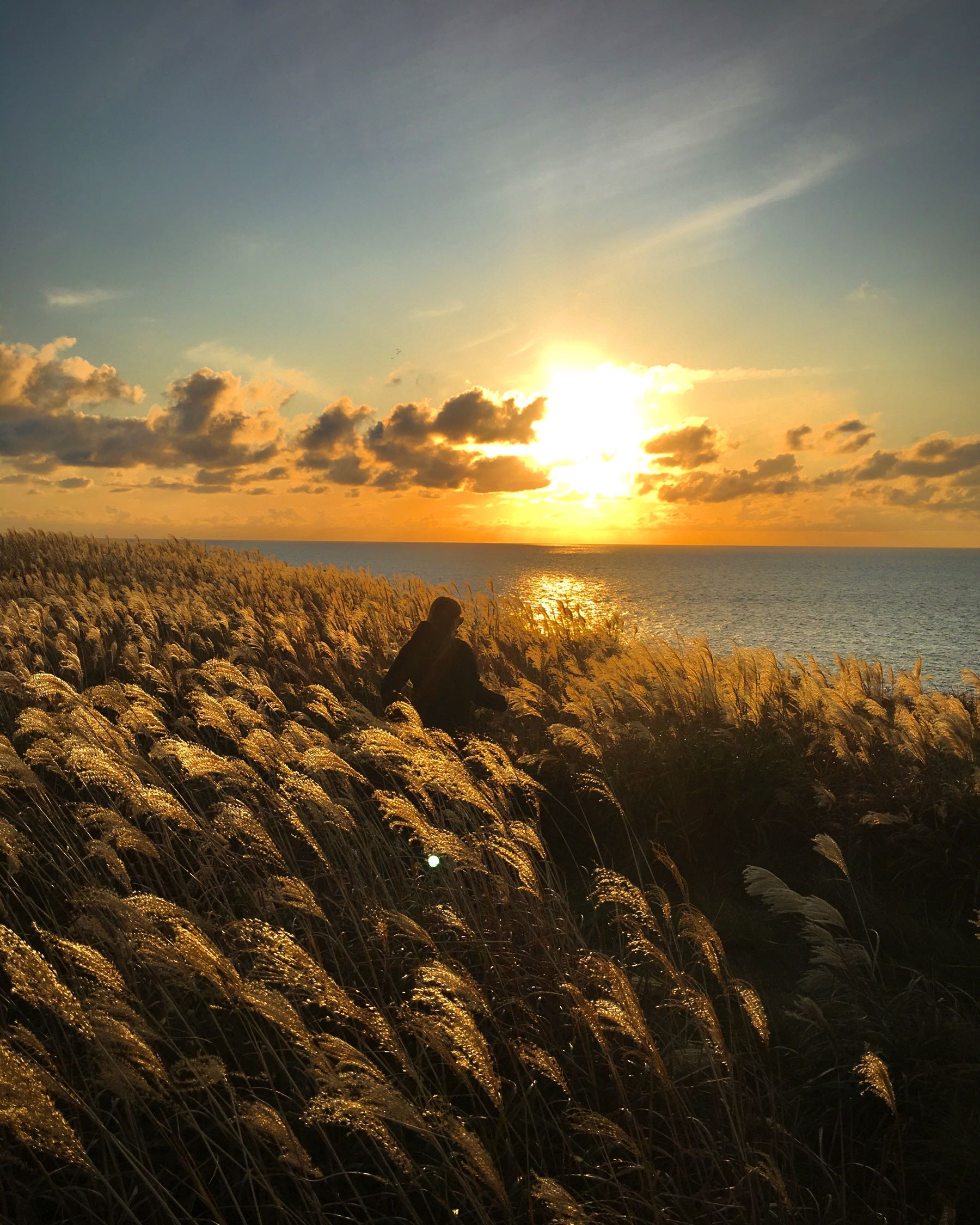 sunset on the oga peninsula