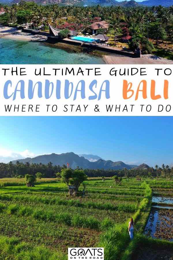 rice paddies with text overlay the ultimate guide to candidasa