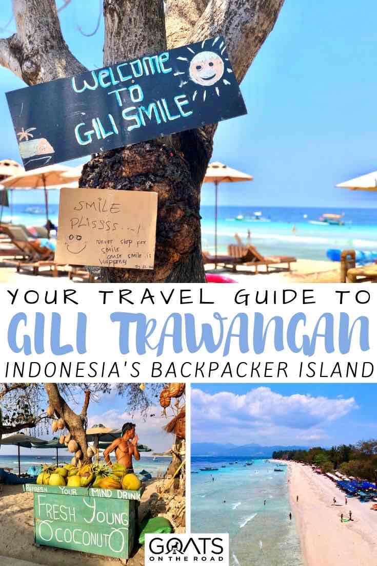 Gili Trawangan with text overlay your travel guide