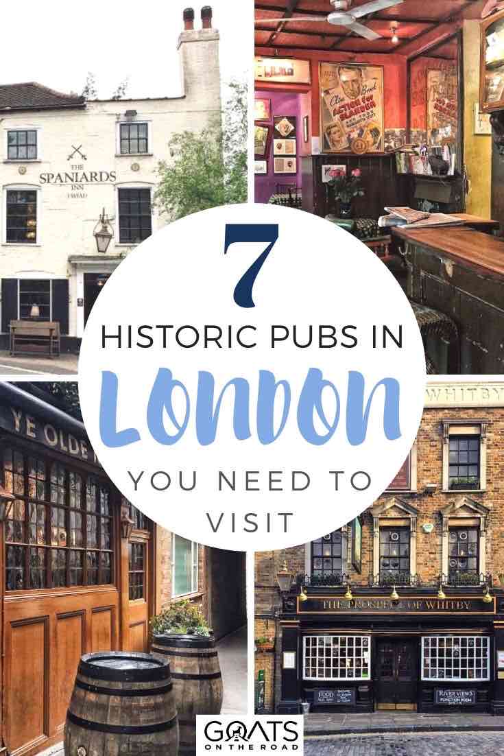 Looking for the best pubs to visit in London? We’ve found the best historic pubs to visit during your vacation. Whether you want to eat delicious food or have some tasty beers and drinks, we’ve got the list for your travel itinerary. | #londonpubs #UKtravel #traveltips highlights of London with text overlay