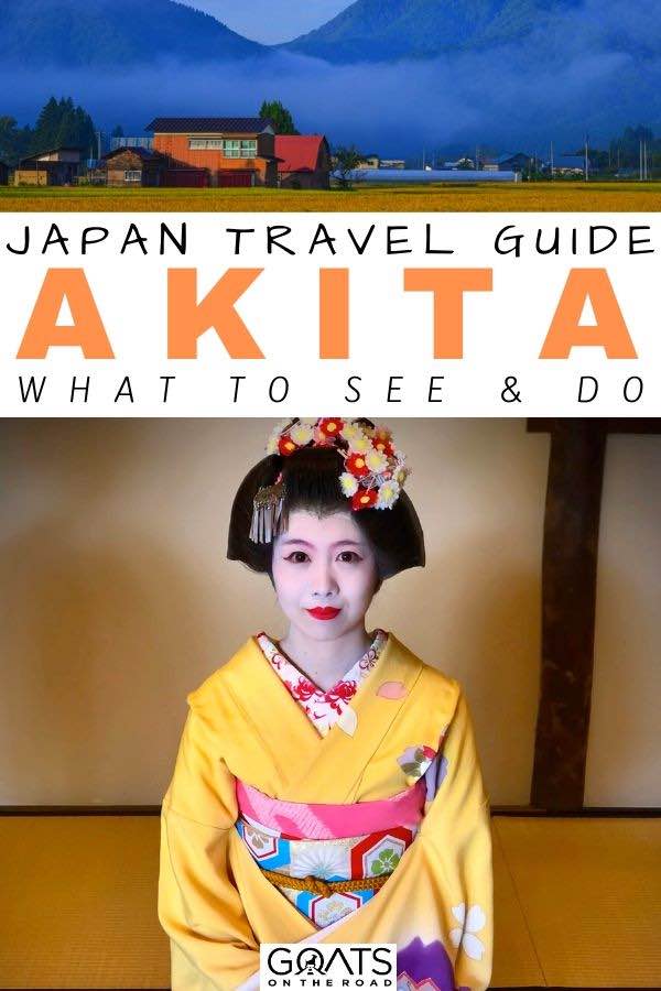 akita with text overlay Japan travel guide