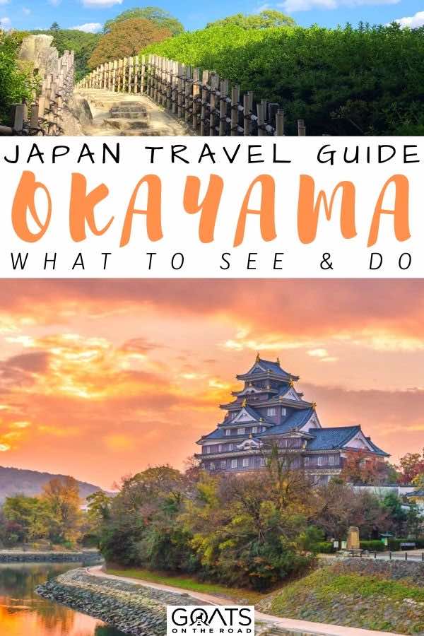 okayama sunset with text overlay Japan travel guide