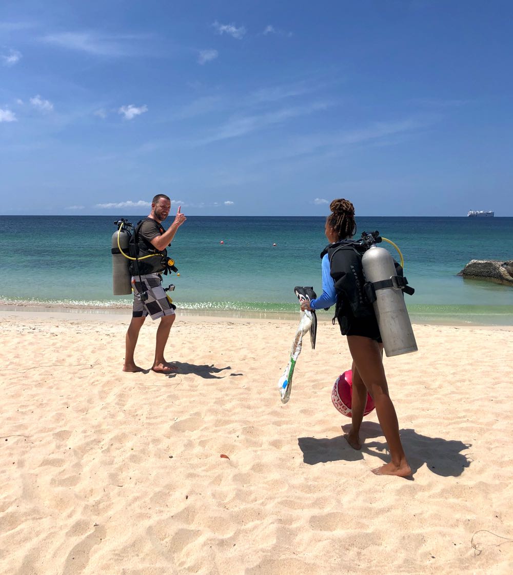 diving in grenada