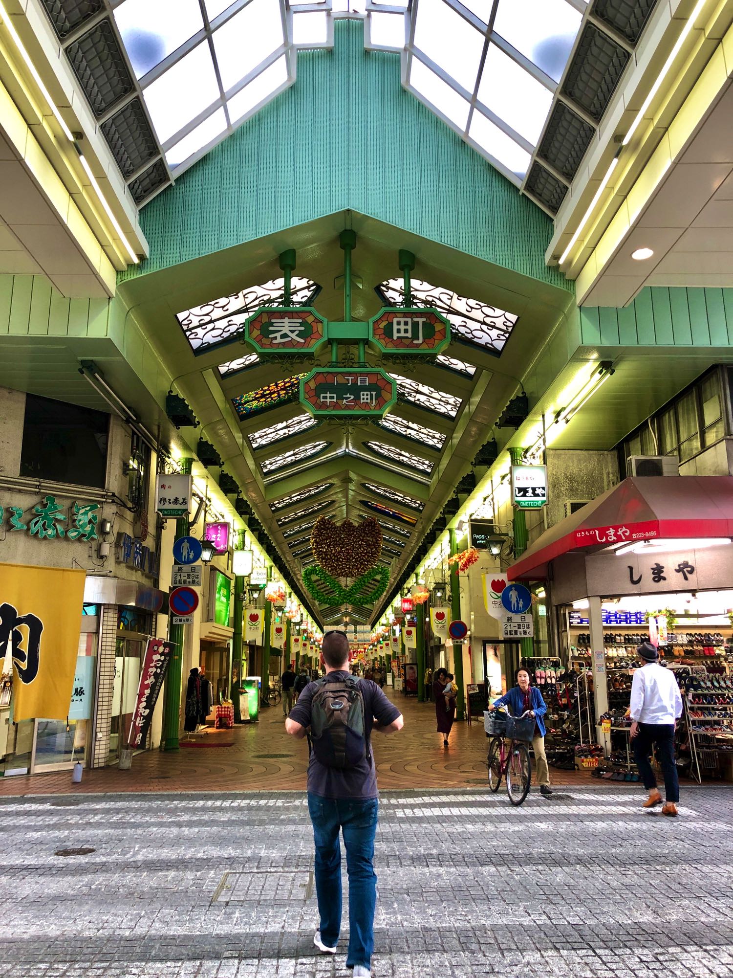 outdoor shopping area okayama japan