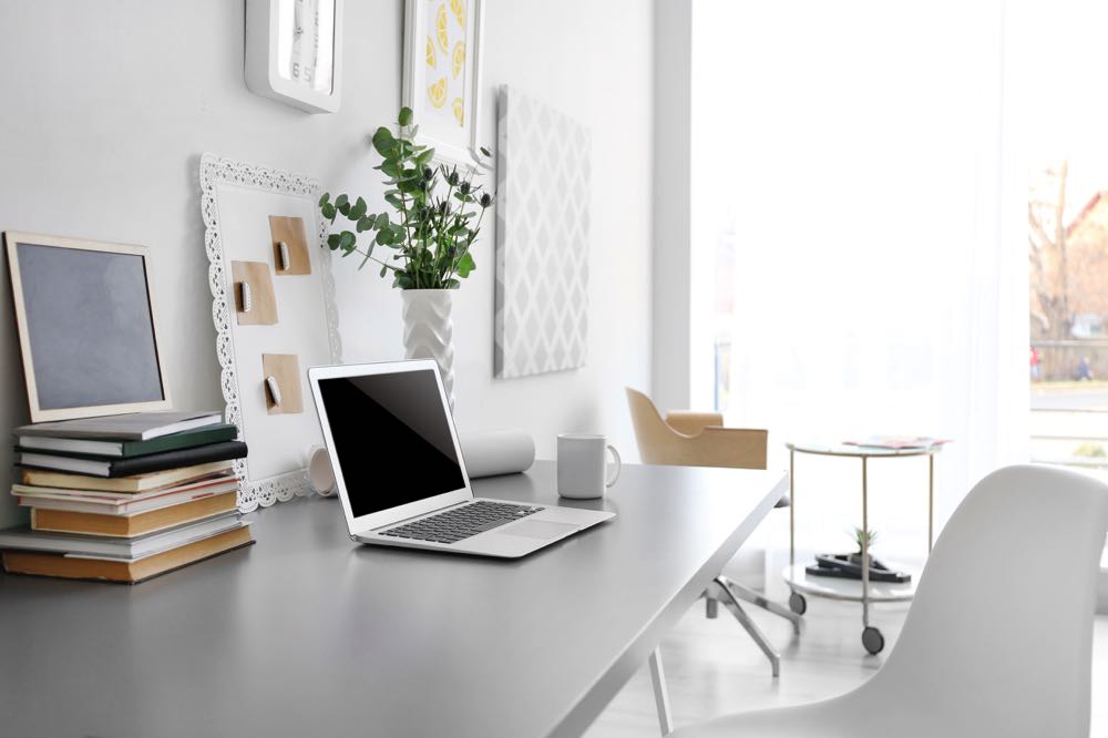 A teaching office must have equipment for online teaching such as a desk and chair.