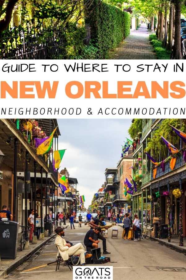 Visiting New Orleans and are looking for the most fun area to stay? Here is a guide to where to stay in New Orleans! We’ve got the tips and prices to help you explore in these areas like The French Quarter, Faubourg Marigny, Bourbon Street, and more! Don’t miss checking this out! | #travel #wanderlust #traveltips “Guide To Where To Stay in New Orleans