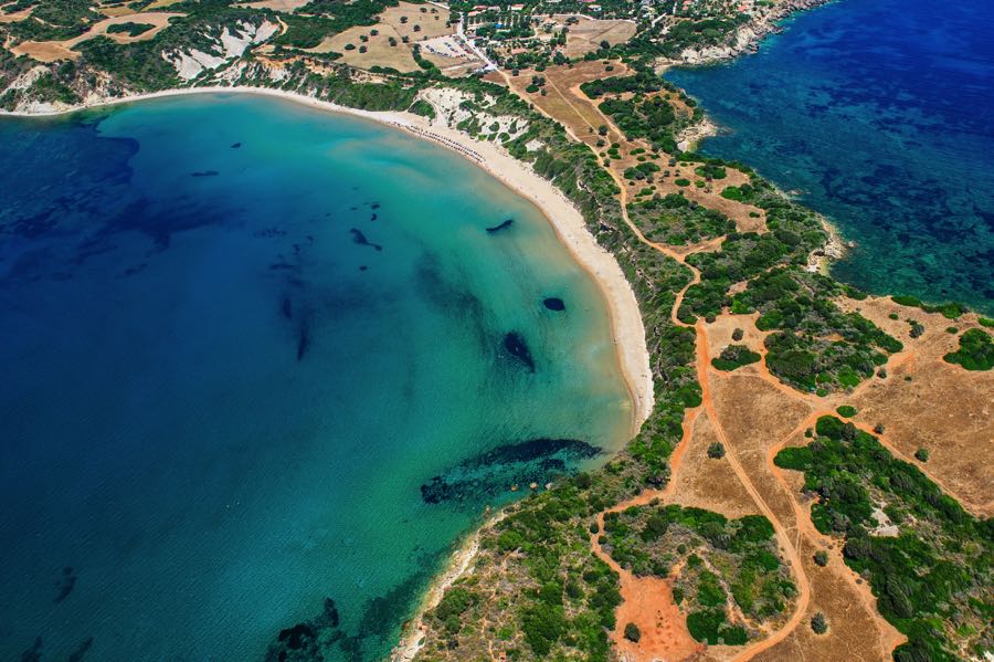 Aerial Shot of Gerakas Beach Zakynthos