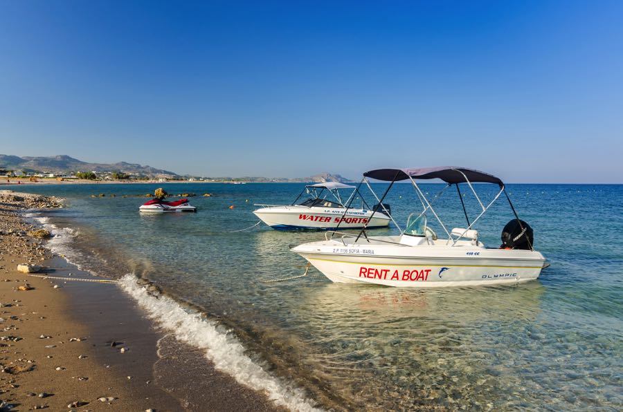 Boat Rentals Parked in Greece