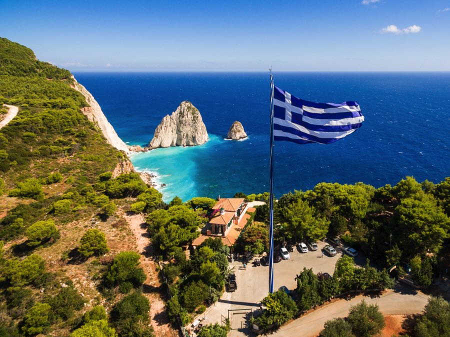 Keri Zakynthos Village Largest Greece Flag