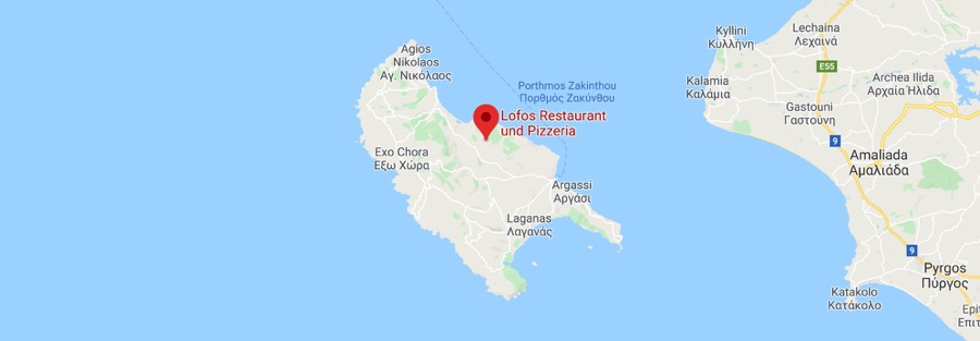 Map of Lofos Restaurant Location Greece