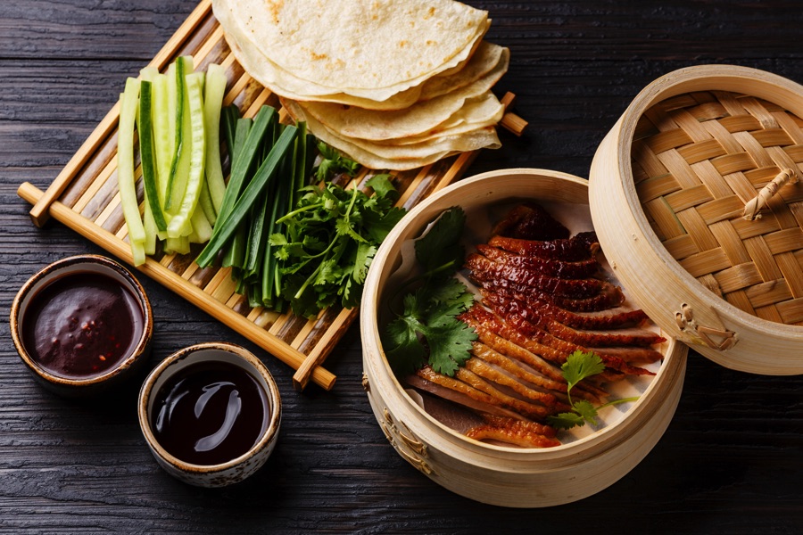 Peking Duck in Beijing, China authentic cuisine