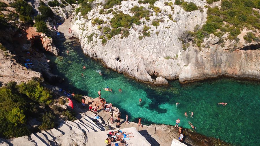 Porto Limnionas aerial view