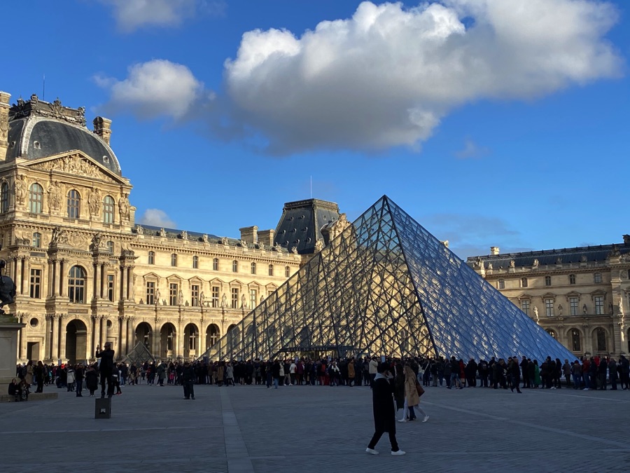 The Louvre Museum Pyramid Paris France