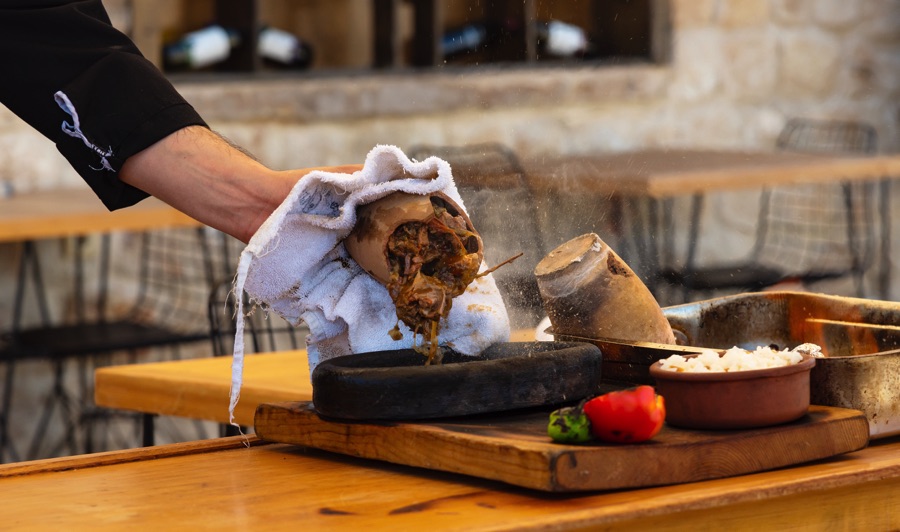 Turkish Food Cappadocia Pottery Kabab Stew