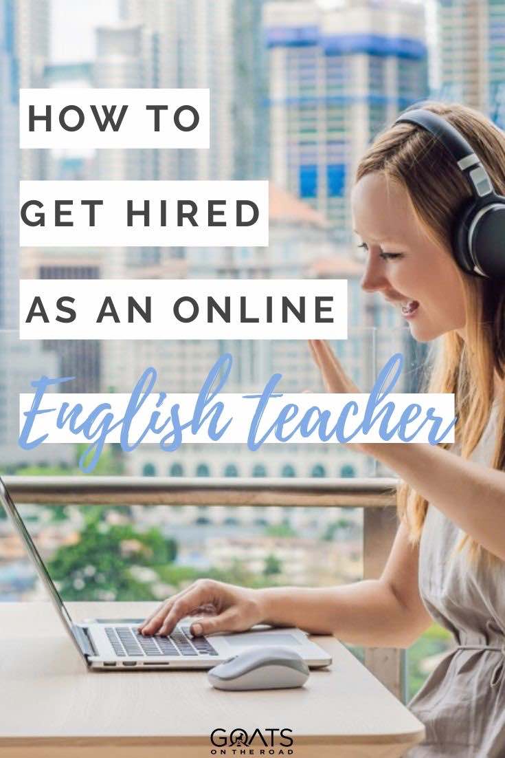 online teacher with text overlay how to get hired