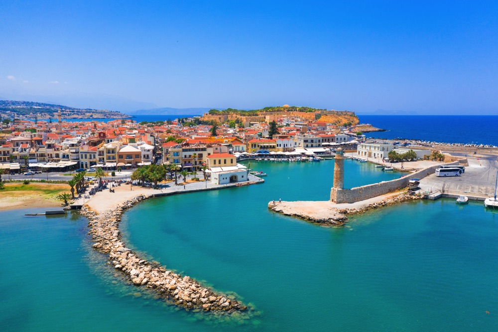 The old town of Rethymnon by the sea is one of the top places to visit in Crete.