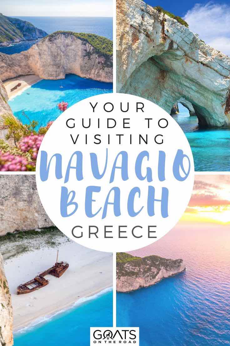 Navagio Beach with text overlay your guide