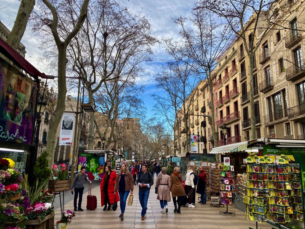 Walking La Rambla Barcelona