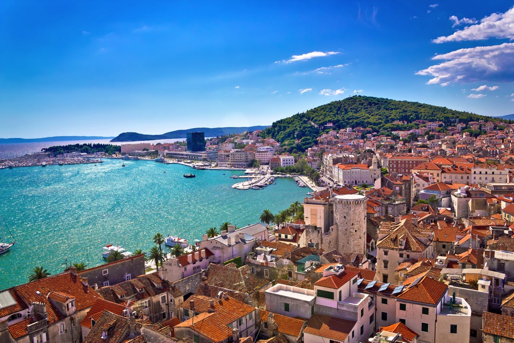 Overhead view of Dubrovnik, Croatia, one of many countries with cheap living