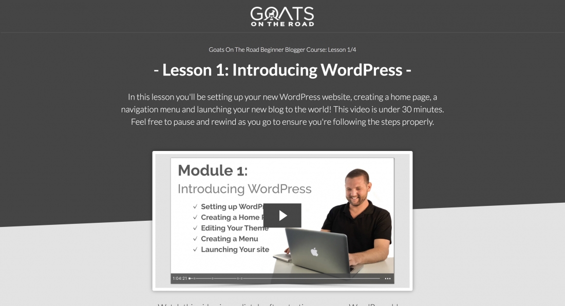 Free Blogger Course WordPress