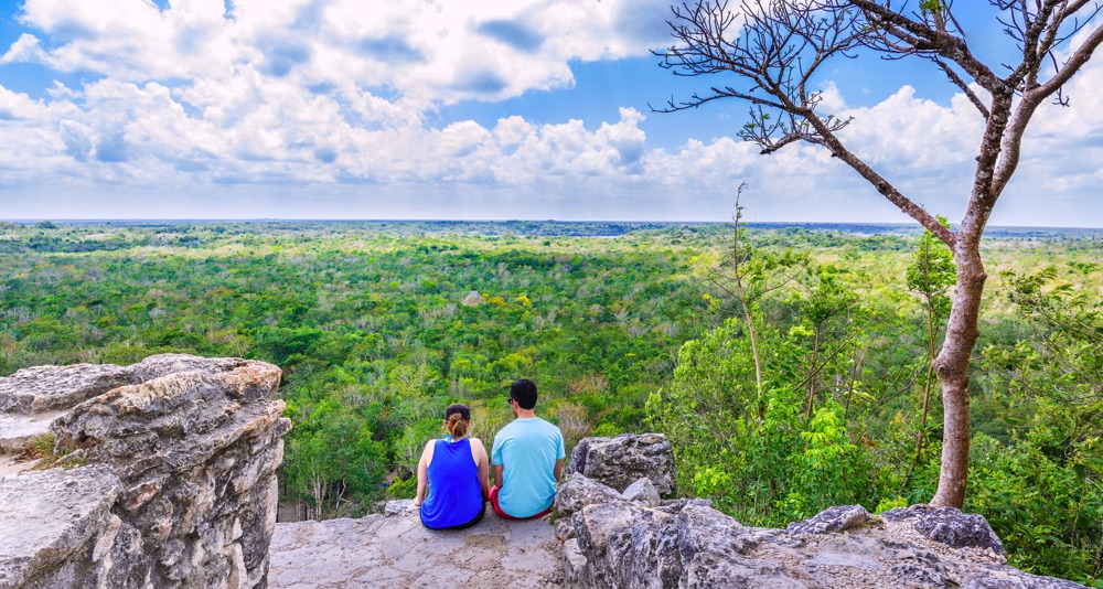 view from coba ruins mexico