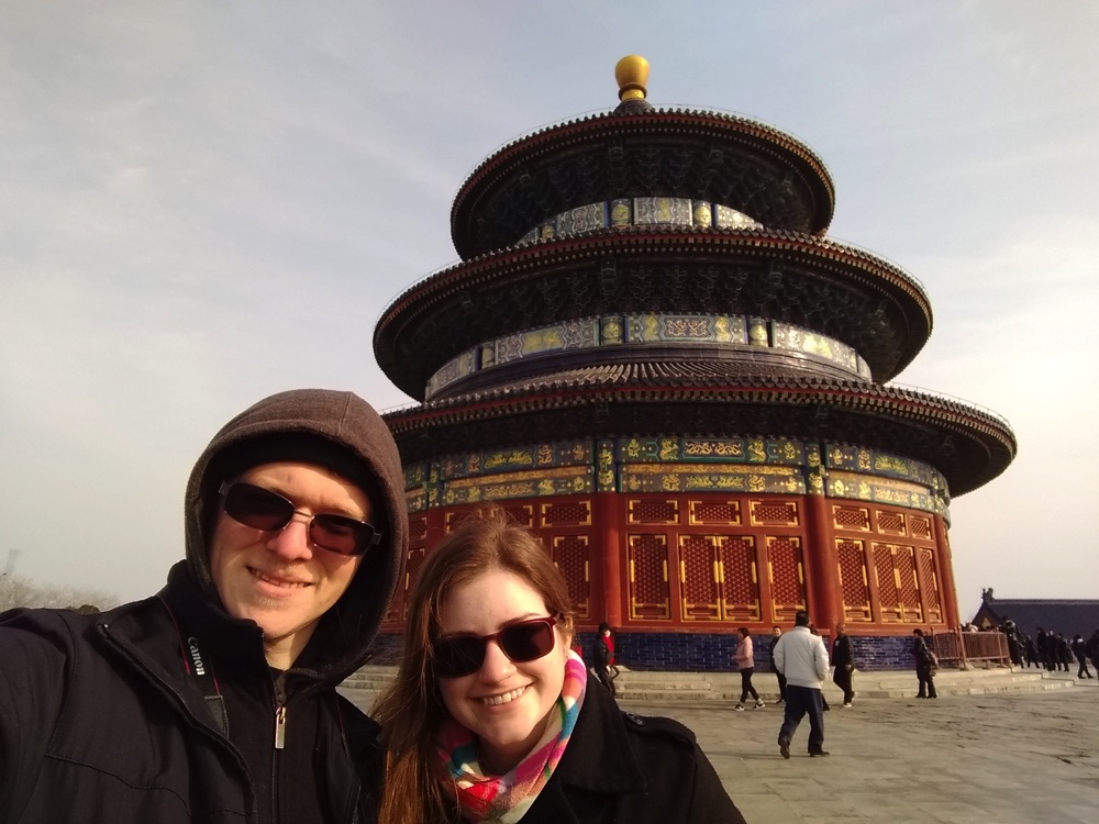 Kacie and Derek at the Temple of Heaven