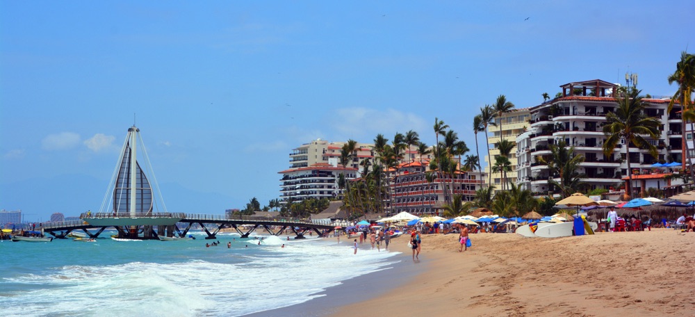 Los Muertos beach in Puerto Vallarta Mexico