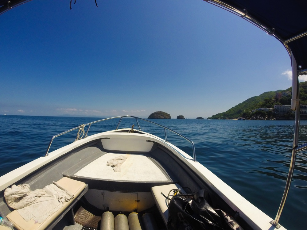 Scuba boat in Puerto Vallarta Mexico