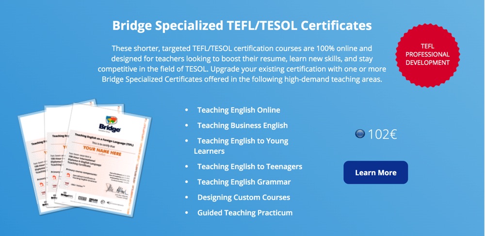 specialized courses tefl