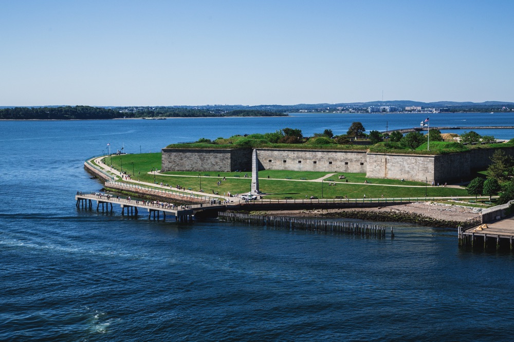 A view of historic Fort Independence in Boston