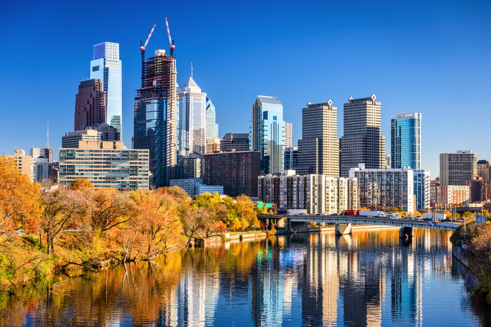 The Philadelphia skyline